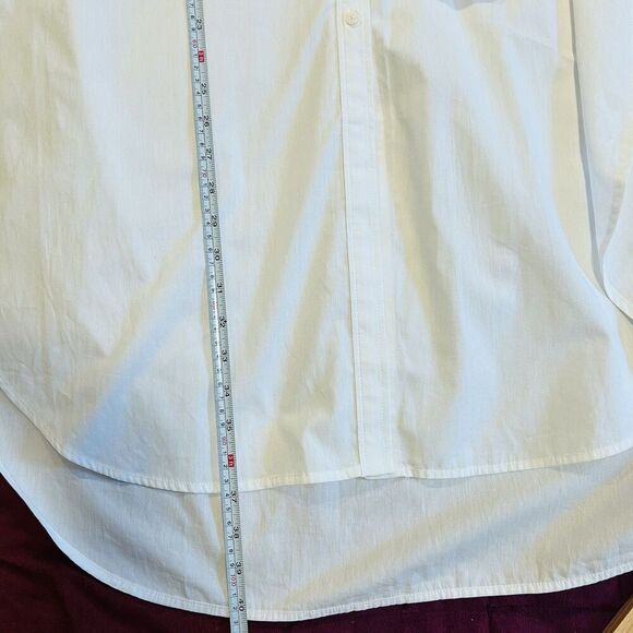 Maeve Anthropologie Maxi Tunic Poplin Button Down Top Cotton Petite Size Medium - Picture 12 of 12